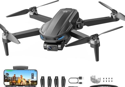 DEERC D65 Drone with EIS 4K Camera with 2-Axis Gimbal for Adults, 249g, GPS Follow Me, 26 Min Flight, 5G Image Transmission, C0, Smart Return, Pour débutants, Caméra avec