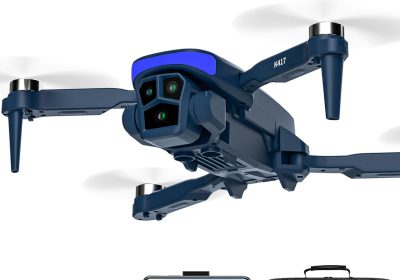 Drone with 1080P Camera for Blue LEDs, Electric 90° Adjustment Drone with Live Wifi Video, Foldable Quadcopter for Adults and Beginners, Mini Drones for Children and Girls and Boys, Bag