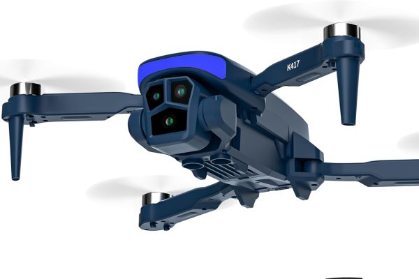 Drone with 1080P Camera for Blue LEDs, Electric 90° Adjustment Drone with Live Wifi Video, Foldable Quadcopter for Adults and Beginners, Mini Drones for Children and Girls and Boys, Bag