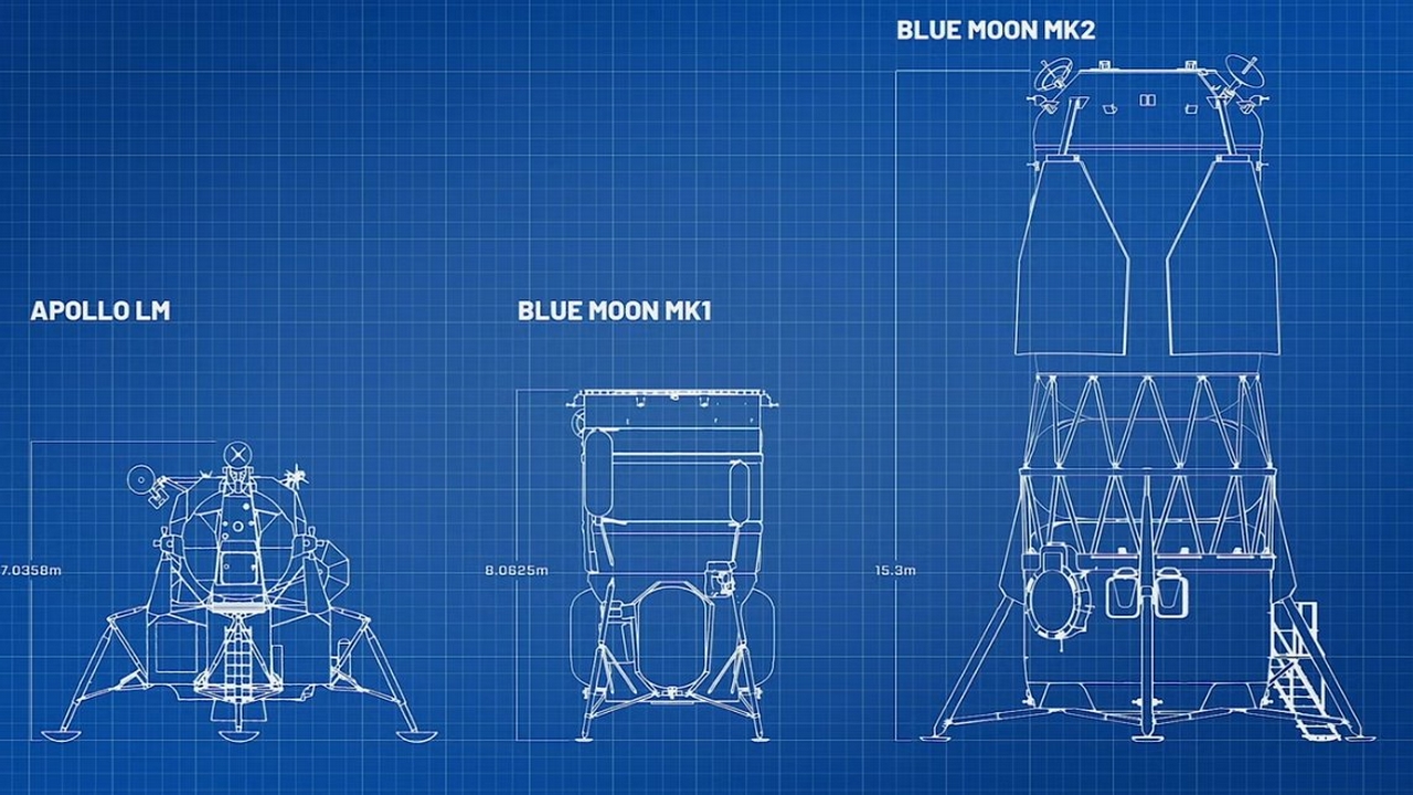 Blue Origin vorrebbe far atterrare il lander Blue Moon MK1 sulla Luna entro il 2025