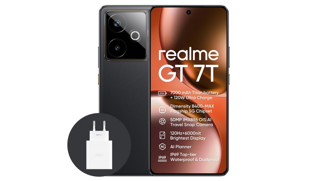 Ecco uno smartphone con specifiche 'monstre' da realme: il nuovo GT 7T 5G con batteria da 7000mAh e ricarica da 120W è subito in offerta su Amazon