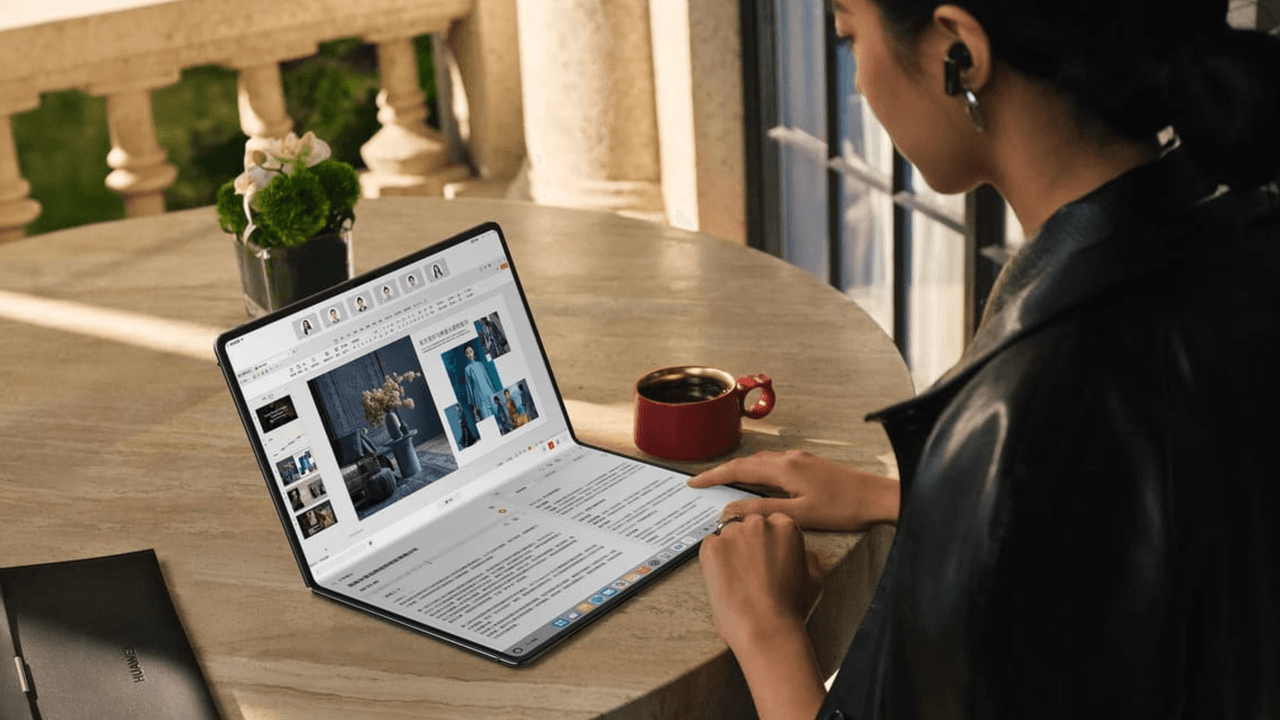 Huawei MateBook Fold Ultimate, il portatile con display pieghevole e spessore record