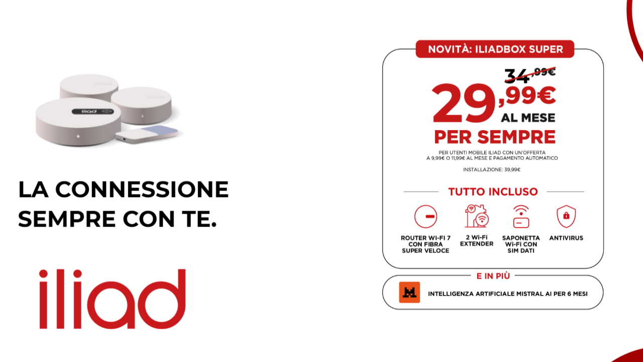 Iliadbox Super: la nuova offerta casa con Fibra, Wi-Fi 7 e AI a 29,99€ al Mese! Come attivarla