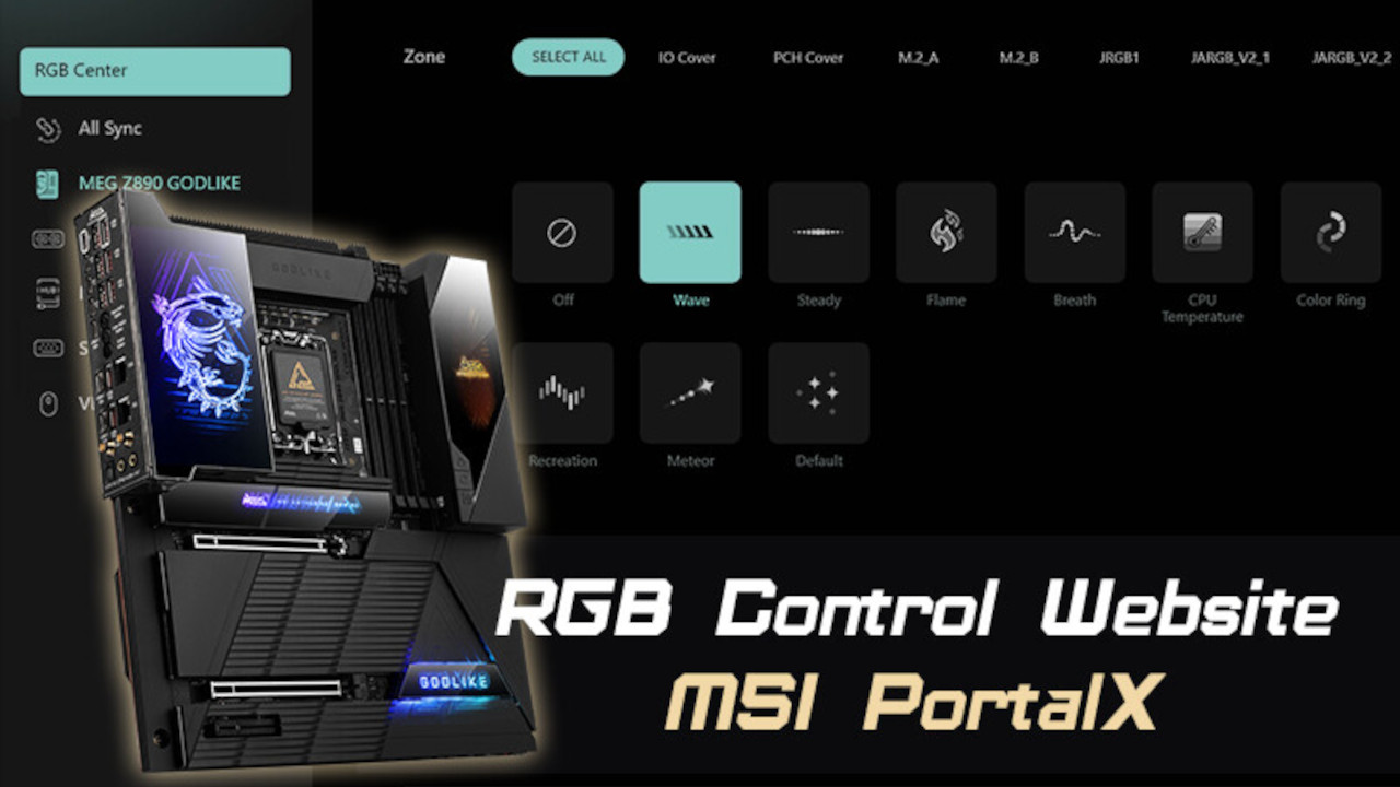 MSI PortalX: il controllo RGB diventa web-based, senza software da installare