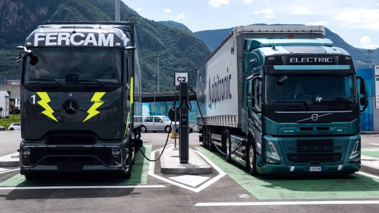 Prima stazione di ricarica megawatt per camion elettrici attiva a Bolzano, lungo l'Autostrada del Brennero