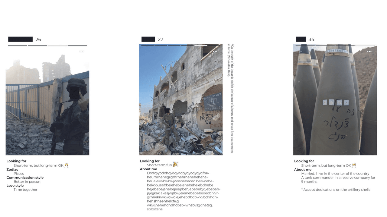 Gaza vista dai profili Tinder dei soldati israeliani assomiglia a un macabro parco divertimenti