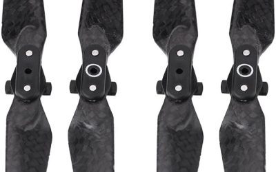 EVTSCAN DJI Spark Propeller Blades, 2 Pairs of Folding Carbon Fiber Propeller Blades Drone Quadcopter Accessory for DJI Spark