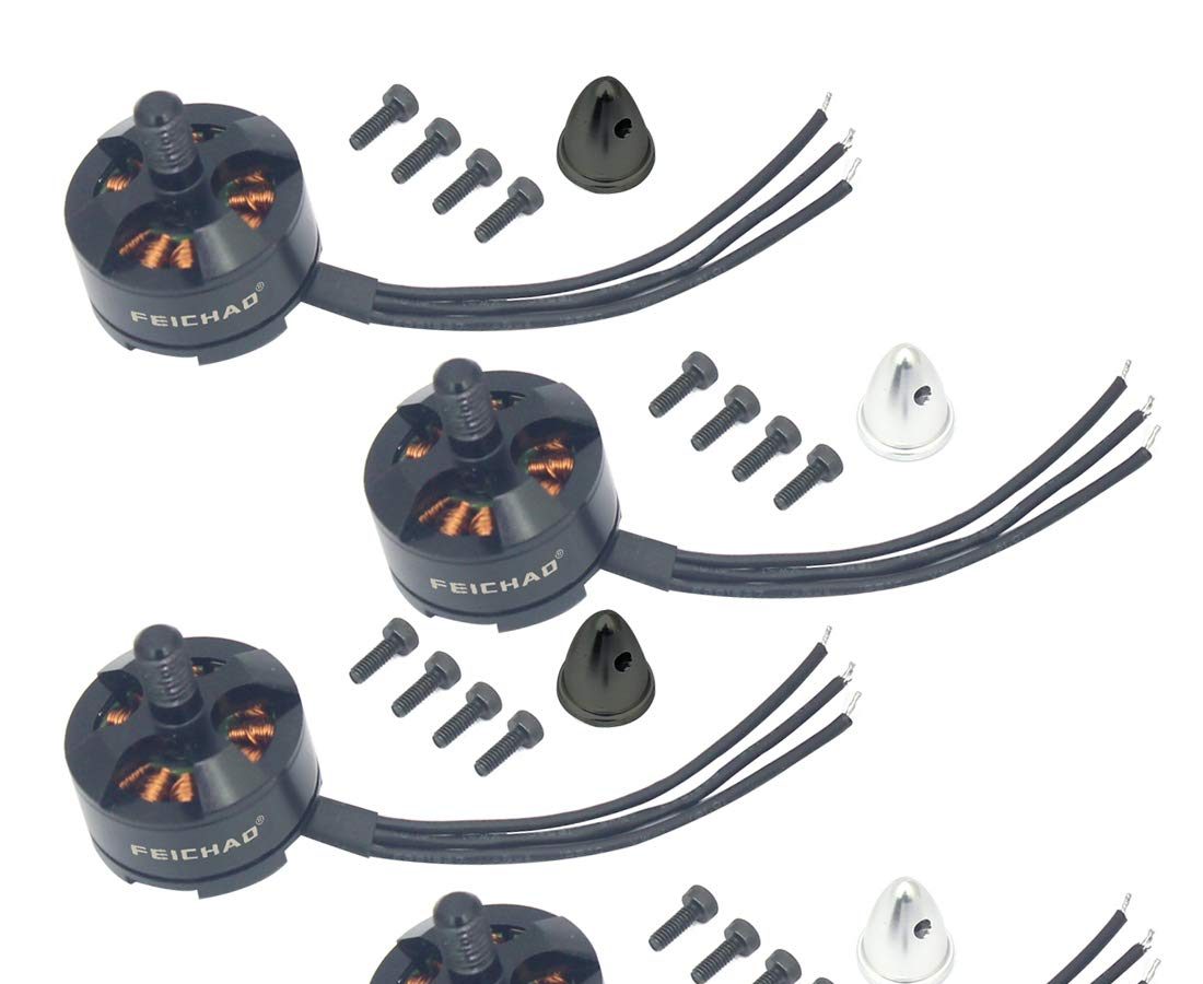 FEICHAO 2204 2300KV Brushless Motor CCW CW for DIY Mini Quadcopter Multirotor 210 250 270 Robotcat Racing Drone (2 Pieces CW + 2 Pieces CCW)