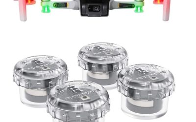 Motutech – Set of 4 Flight Lights for DJI Mini 3 Pro Mavic 3 AIR 2S / FPV/Mavic Mini 2/Mini/Air 2/Air/Mavic Pro 2/Mavic Pro 2/Mavic Pro Colorful Flashing Warning Lights
