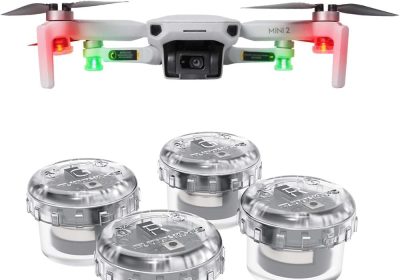 Motutech – Set of 4 Flight Lights for DJI Mini 3 Pro Mavic 3 AIR 2S / FPV/Mavic Mini 2/Mini/Air 2/Air/Mavic Pro 2/Mavic Pro 2/Mavic Pro Colorful Flashing Warning Lights