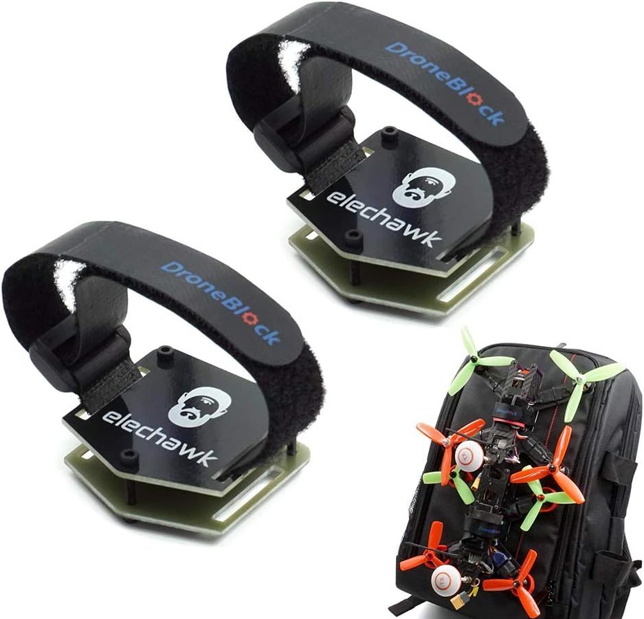 2 Sets FPV Drone Lock Mount for Backpack Plug-in Accessories DIY Bundle Mount Hanging Buckle with Battery Straps for FPV Quadcopter