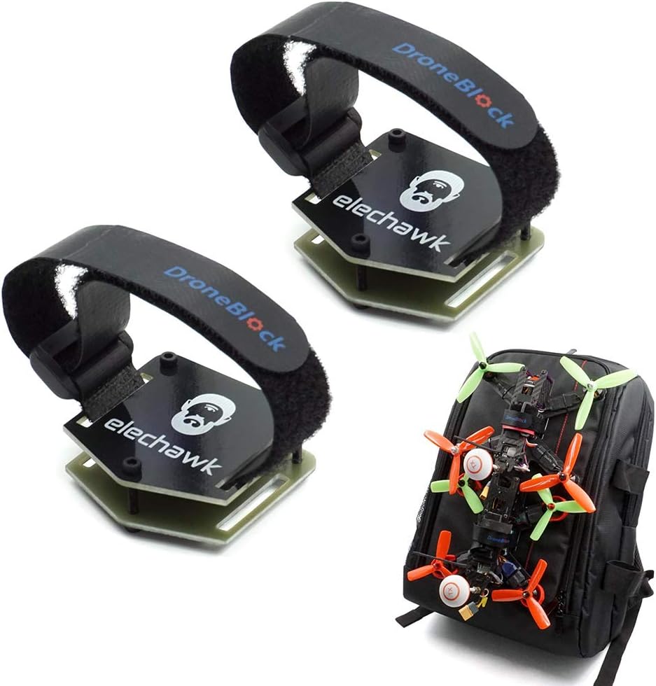 2 Sets FPV Drone Lock Mount for Backpack Plug-in Accessories DIY Bundle Mount Hanging Buckle with Battery Straps for FPV Quadcopter