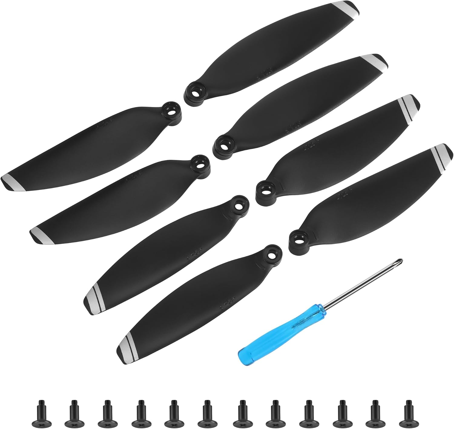 8 Pieces Replacement Propellers, Propellers for Mavic Mini, Mini Replacement Propellers Accessory with 24 Screws & Screwdriver