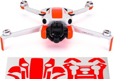 WRAPGRADE Skin Compatible with DJI Mini 4 Pro | Accent Color (Neon Orange)
