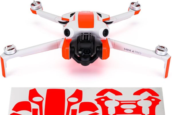 WRAPGRADE Skin Compatible with DJI Mini 4 Pro | Accent Color (Neon Orange)