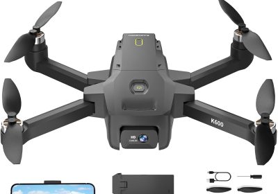 K600 Drone with 1080P Camera, 90° Motorized Adjustable Camera, Automatic Hover, One-Key Takeoff/Landing, FPV Drone with Brushless Motor, Suitable for Adults and Beginners