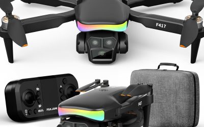 F417 Drone with ESC Camera HD 1080P for Children and Adults, LED, with Dual 1080P Camera, Brushless Motor and Functions such as 3D Flip and FPV, Altitude Hold, Gift for Boys and Girls, Handbag, C0