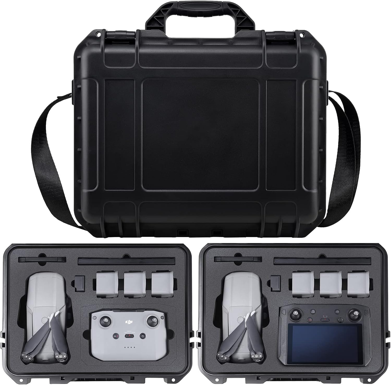 Professional Case for DJI Air 2s and Mavic Air 2 Drone Waterproof Case for DJI Mavic Air 2s Accessories Compatible with DJI RC Pro Controller, Black