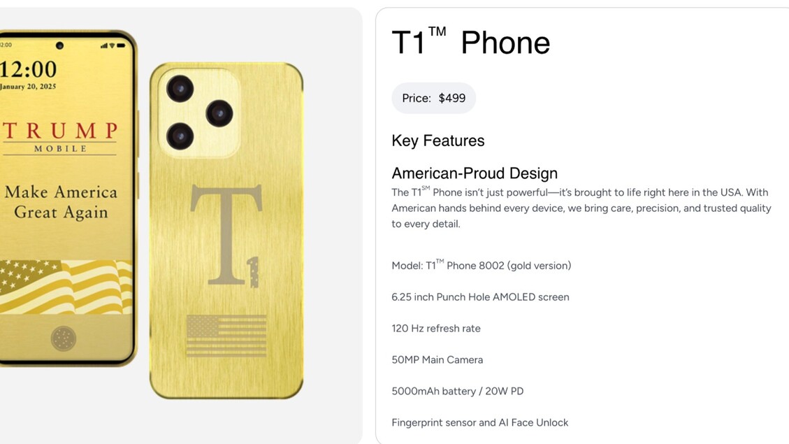 Trump Mobile rimuove dal sito riferimenti ‘made in Usa’ T1 Phone – Future Tech