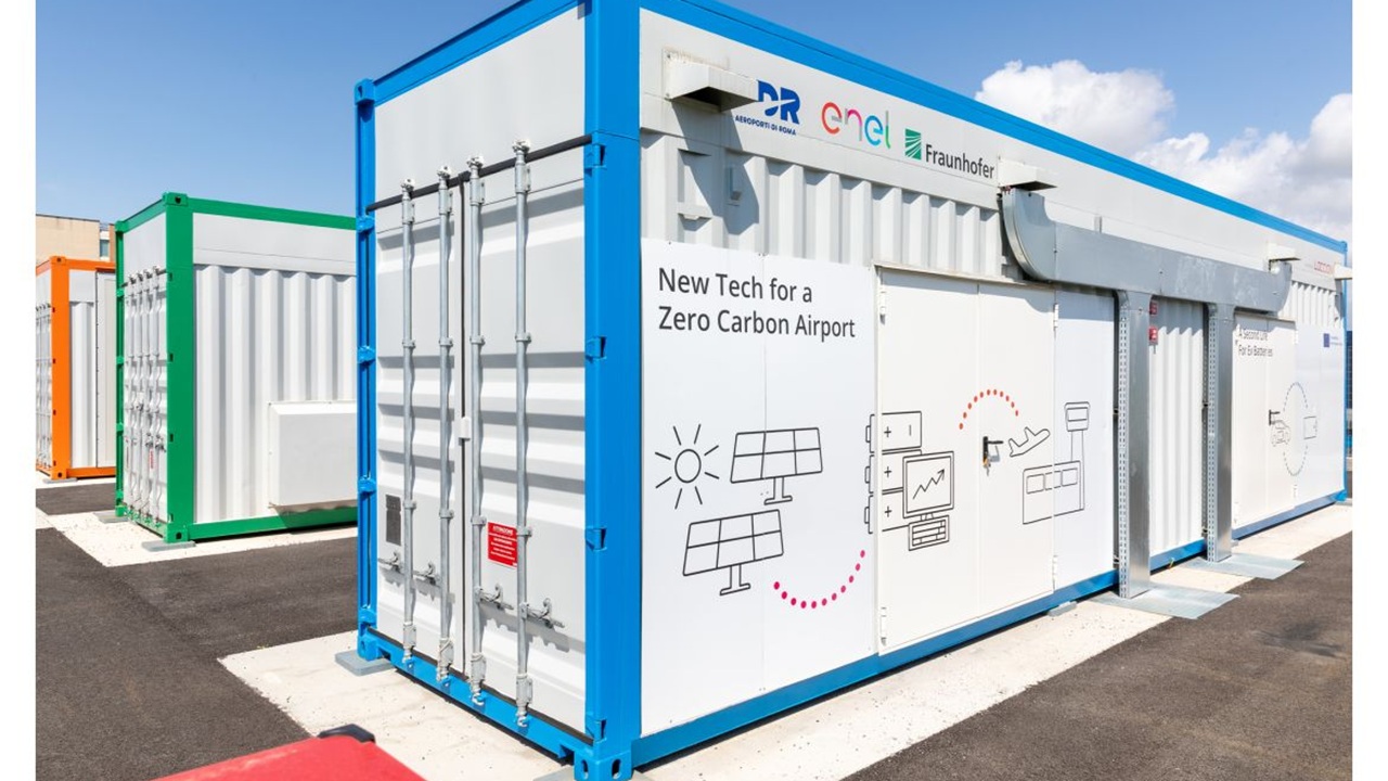 All'aeroporto di Fiumicino il più grande sistema di accumulo italiano con batterie EV usate
