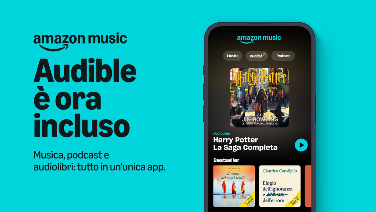 Amazon Music Unlimited si arricchisce: audiolibri Audible gratuiti per milioni di utenti italiani