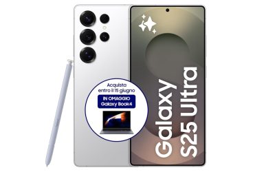 Samsung Galaxy S25 Ultra 512 GB e 1 TB in offerta su Amazon: in regalo Galaxy Book4 i3 e 3 anni di garanzia
