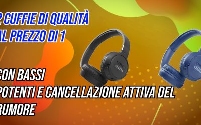 Doppio JBL: su Amazon il bundle con due cuffie di qualità al prezzo di una sola cuffia