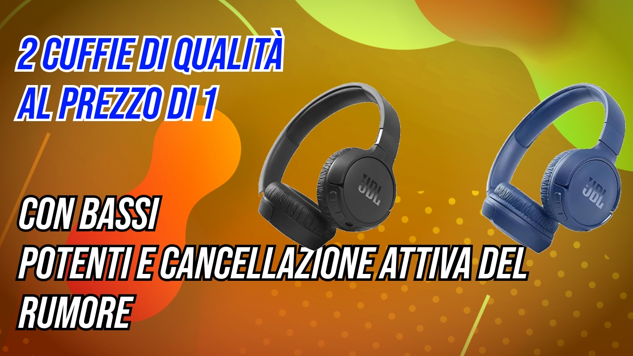 Doppio JBL: su Amazon il bundle con due cuffie di qualità al prezzo di una sola cuffia