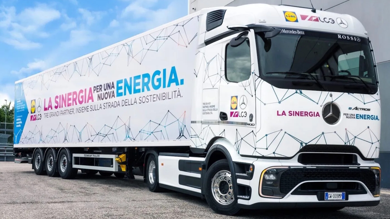 eActros 600 debutta in Italia: Lidl dà il via al trasporto elettrico pesante