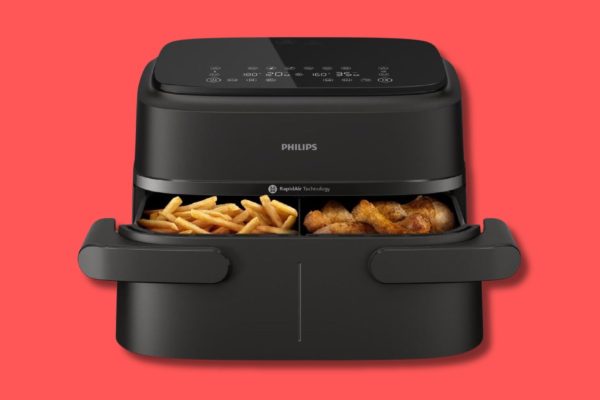 Friggitrici ad aria con doppio cestello per cucinare due pietanze in metà tempo