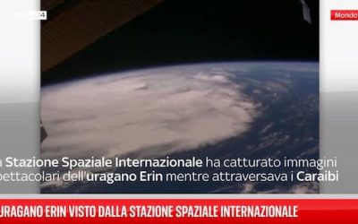 L’uragano Erin visto dalla Stazione Spaziale Internazionale
