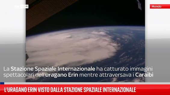 L’uragano Erin visto dalla Stazione Spaziale Internazionale