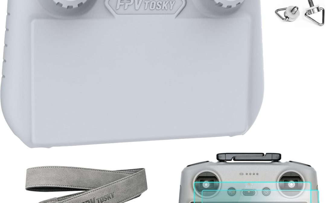 FPVtosky Mini 4 Pro Nuovo RC-2 Paraluce + 2 protezioni per lo schermo + set di cordicelle – 3 in 1 Supporto per telecomando RC-2 controller drone per DJI Mini 4/Air 3, Accessori DJI RC 2