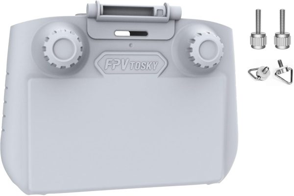 FPVtosky Mini 4 Pro Nuovo RC-2 Paraluce + 2 protezioni per lo schermo + set di cordicelle – 3 in 1 Supporto per telecomando RC-2 controller drone per DJI Mini 4/Air 3, Accessori DJI RC 2