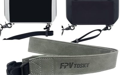 FPVtosky Cordino da collo per DJI RC/RC 2/DJI RC Pro/RC Plus Controller, tracolla da collo in pelle PU per controller DJI, compatibile con DJI Mini 3 Pro Mavic 3 Air 3 accessori per telecomando