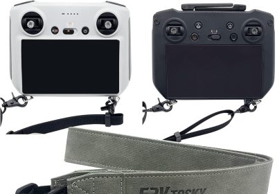 FPVtosky Cordino da collo per DJI RC/RC 2/DJI RC Pro/RC Plus Controller, tracolla da collo in pelle PU per controller DJI, compatibile con DJI Mini 3 Pro Mavic 3 Air 3 accessori per telecomando