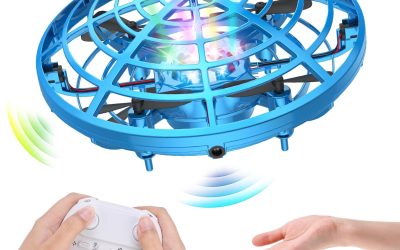 Kriogor Mini Drones, New Drones à Main,Mini-Drone UFO Mains Libres Hélicoptère à Induction Infrarouge Rotaion 360 °,Télécommande Mini Avion Jouet LED Jouet Volant Cadeau Jouet pour Garçons et Filles