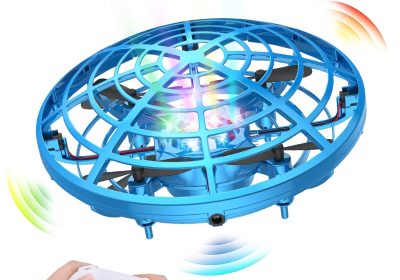 Kriogor Mini Drones, New Drones à Main,Mini-Drone UFO Mains Libres Hélicoptère à Induction Infrarouge Rotaion 360 °,Télécommande Mini Avion Jouet LED Jouet Volant Cadeau Jouet pour Garçons et Filles