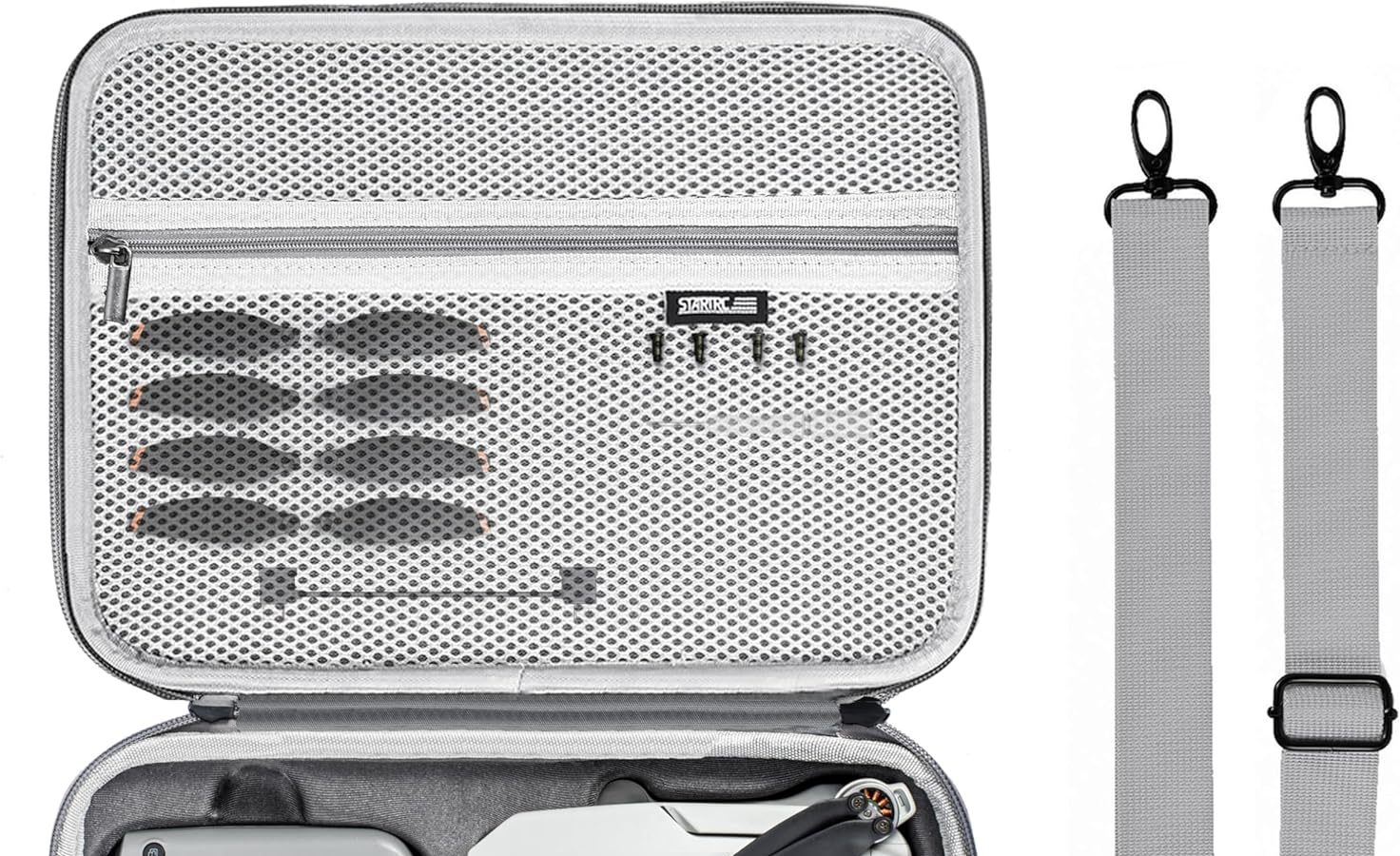 Tomat Mini 4K Carrying Case, Portable Travel Bag for DJI Mini 4K/Mini 2 SE Fly Plus Combo Drone Accessories, grey, Compact