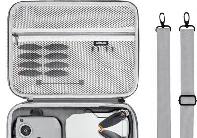 Tomat Mini 4K Carrying Case, Portable Travel Bag for DJI Mini 4K/Mini 2 SE Fly Plus Combo Drone Accessories, grey, Compact