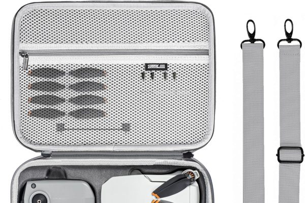 Tomat Mini 4K Carrying Case, Portable Travel Bag for DJI Mini 4K/Mini 2 SE Fly Plus Combo Drone Accessories, grey, Compact