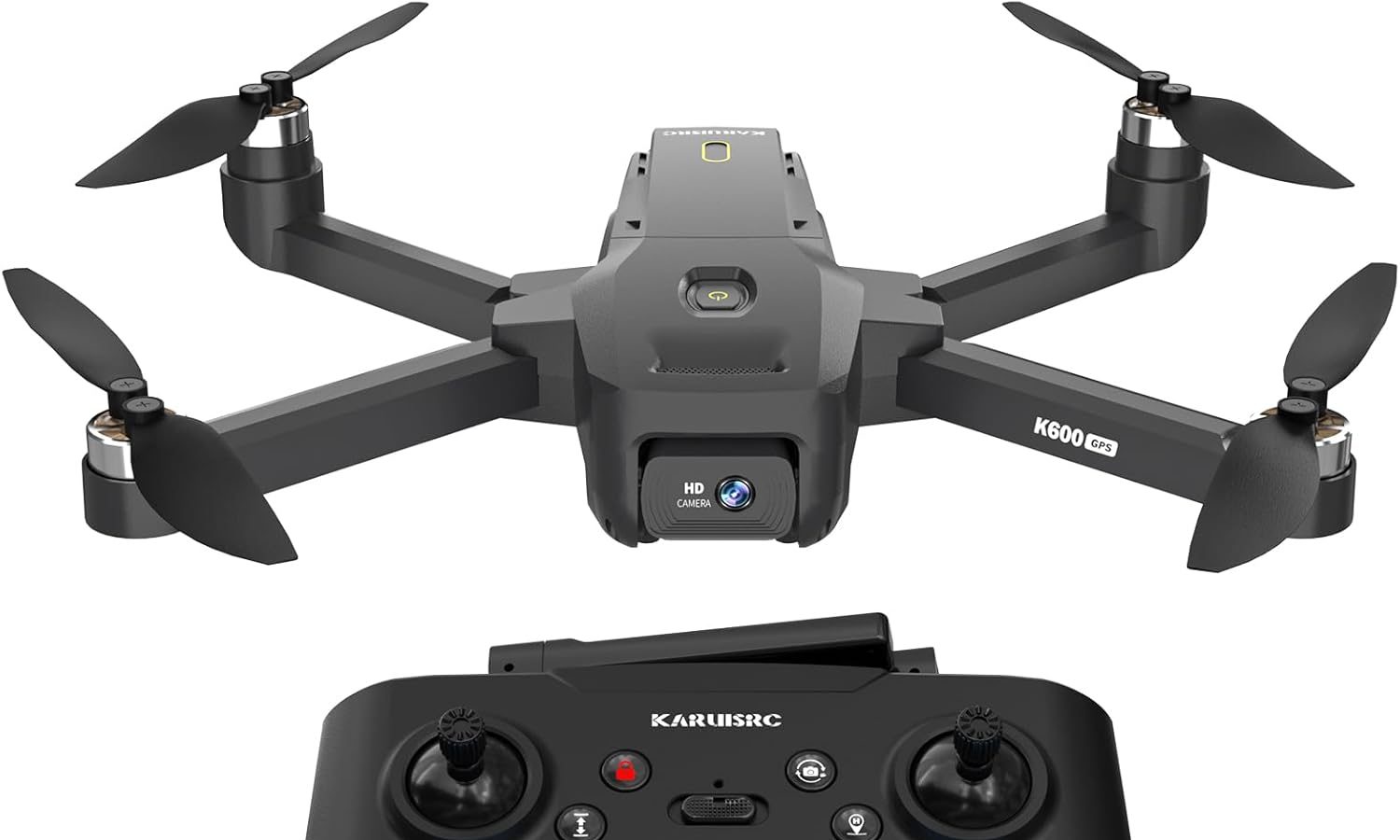 GPS Drone with Camera LCD Screen 4.5 Inches Remote Control, Professional FPV Drone with Automatic Return Follow Me, Circular Flight for Beginners Adults, Carrying Case, 32GB SD Card