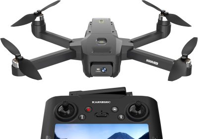 GPS Drone with Camera LCD Screen 4.5 Inches Remote Control, Professional FPV Drone with Automatic Return Follow Me, Circular Flight for Beginners Adults, Carrying Case, 32GB SD Card