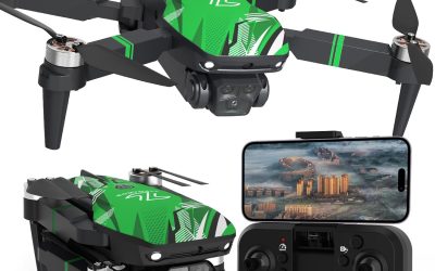 TTROARDS TT19 Droni con Motore Brushless, Drone con Fotocamera 4K, Funzione di Prevenzione Degli Ostacoli, Resistenza al Vento di Livello 3, Quadricottero Pieghevole per Principianti, Verde