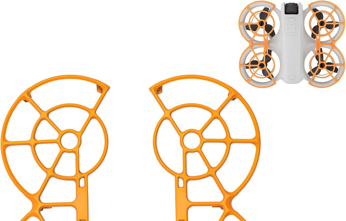 DJI Neo Drone Guard Full Propeller Protection Propeller Guard Ring for DJI Neo Full Protection for Drone Propellers (Orange)
