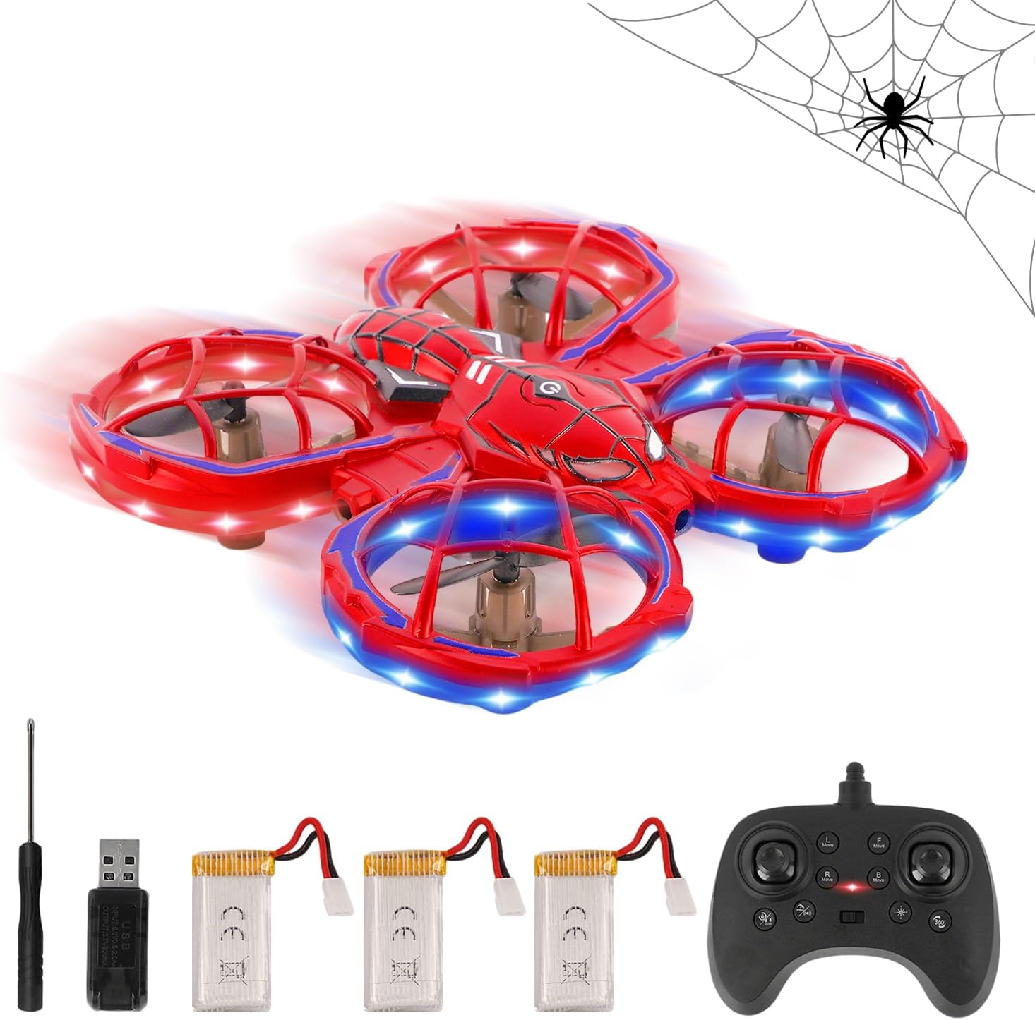 Mini Drones Toy for Kids 6-10 Years Old Remote Control Airplane for Kids Beginners with LED Light, Indoor Outdoor Gift for Boys and Girls