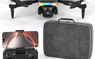 Mini Drone with 1080P Adjustable Electric Lens 90° RGB LED for Adults and Beginners, FPV Drone Gesture Control/Gravity Control, Headless Mode Altitude Stable Flight Waypoint, 3D Flip