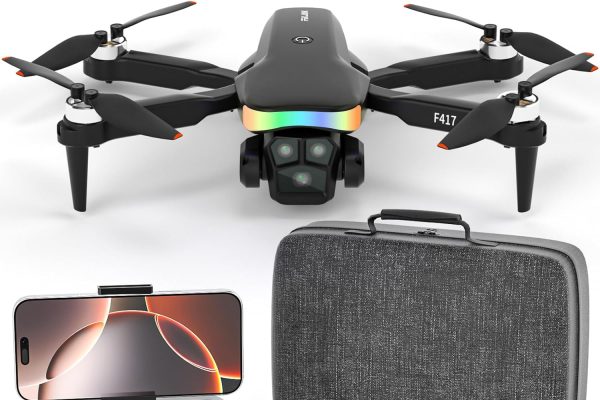 Mini Drone with 1080P Adjustable Electric Lens 90° RGB LED for Adults and Beginners, FPV Drone Gesture Control/Gravity Control, Headless Mode Altitude Stable Flight Waypoint, 3D Flip