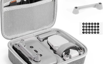 FPVtosky Hard Case for DJI Mini 2 SE/Mini 4K Drone, Compact Case with 2 Joysticks, 1 Propeller Holder and 1 Joystick Protection, Grey, Travel, grey, Compact
