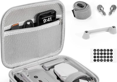 FPVtosky Hard Case for DJI Mini 2 SE/Mini 4K Drone, Compact Case with 2 Joysticks, 1 Propeller Holder and 1 Joystick Protection, Grey, Travel, grey, Compact